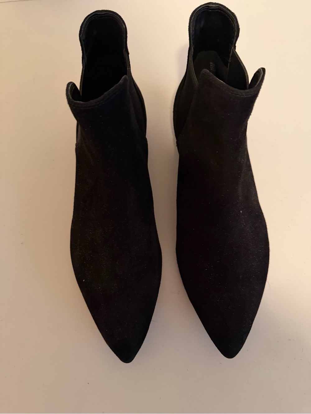 Women's Cole Haan Black Suede Pointed Toe Ankle Booties